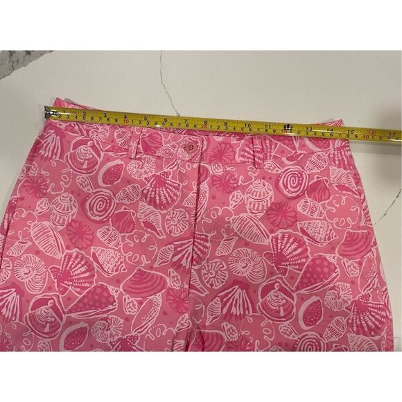 Vintage 90's Lilly Pulitzer Pink Palm Beach Crop Capri Pants Women’s Sz 6 - Picture 3 of 7